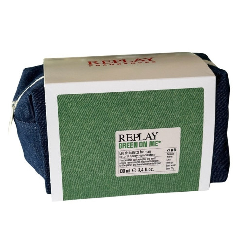 Replay Giftset Replay Green On Me Man Edt 100ml + Pochette