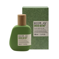 Produktbild för Giftset Replay Green On Me Man Edt 100ml + Pochette