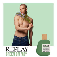 Produktbild för Giftset Replay Green On Me Man Edt 100ml + Pochette