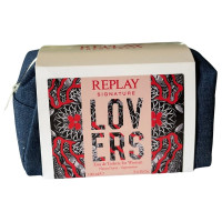 Produktbild för Giftset Replay Signature Lovers Woman Edt 100ml + Pochette