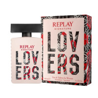 Produktbild för Giftset Replay Signature Lovers Woman Edt 100ml + Pochette