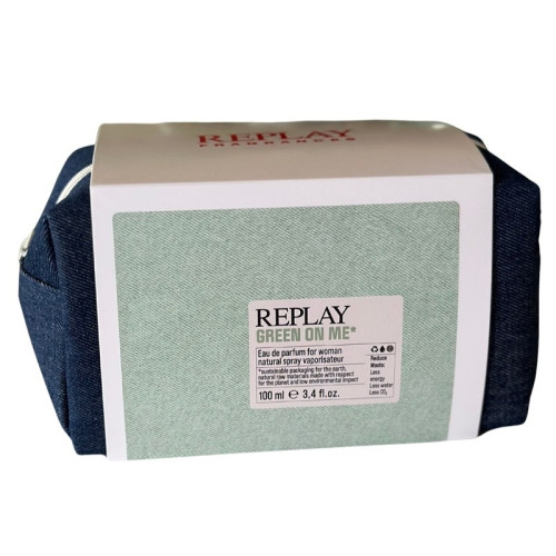 Replay Giftset Replay Green On Me Woman Edp 100ml + Pochette