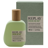 Produktbild för Giftset Replay Green On Me Woman Edp 100ml + Pochette