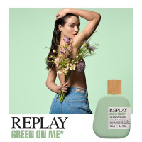 Produktbild för Giftset Replay Green On Me Woman Edp 100ml + Pochette