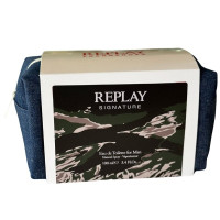 Produktbild för Giftset Replay Signature Man Edt 100ml + Pochette