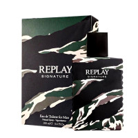 Produktbild för Giftset Replay Signature Man Edt 100ml + Pochette