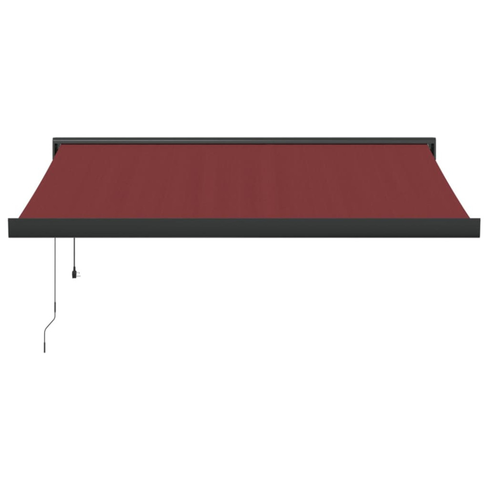 Produktbild för Markis automatiskt infällbar vinröd 300x250 cm