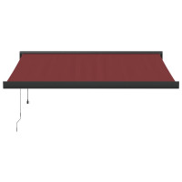 Produktbild för Markis automatiskt infällbar vinröd 300x250 cm