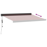 Produktbild för Markis automatiskt infällbar vinröd 300x250 cm