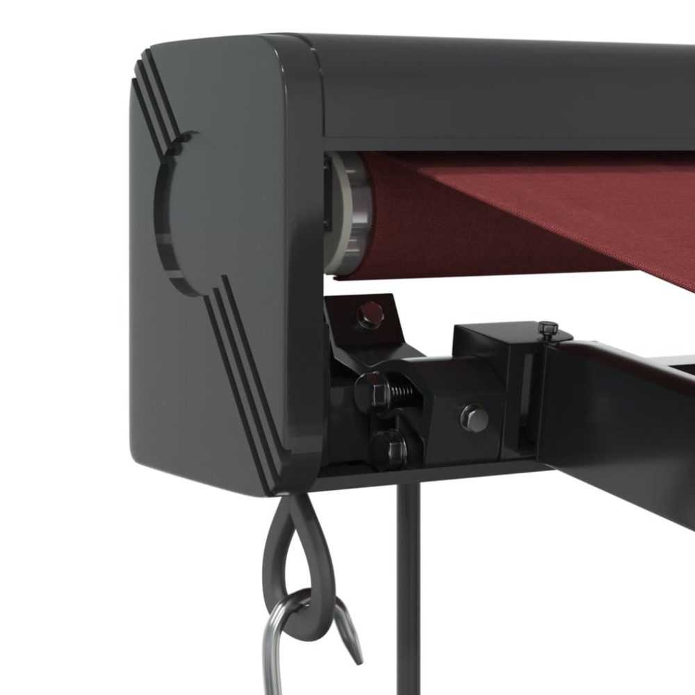 Produktbild för Markis automatiskt infällbar vinröd 300x250 cm