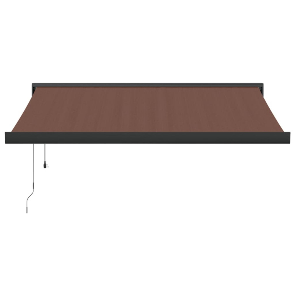 Produktbild för Markis automatiskt infällbar brun 300x250 cm