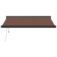 Produktbild för Markis automatiskt infällbar brun 300x250 cm