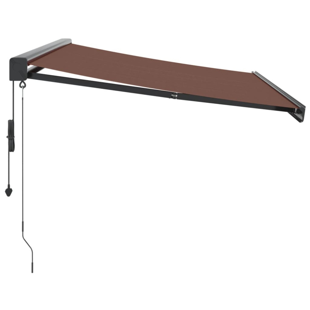 Produktbild för Markis automatiskt infällbar brun 300x250 cm