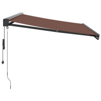 Produktbild för Markis automatiskt infällbar brun 300x250 cm