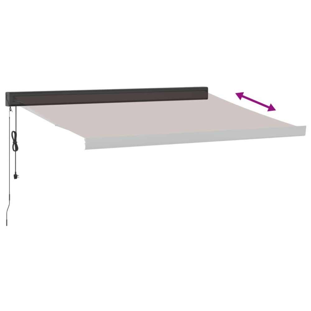 Produktbild för Markis automatiskt infällbar brun 300x250 cm
