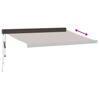 Produktbild för Markis automatiskt infällbar brun 300x250 cm