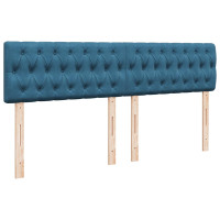 Produktbild för Ottoman sängram med madrass mörkblå 160x200 cm sammet