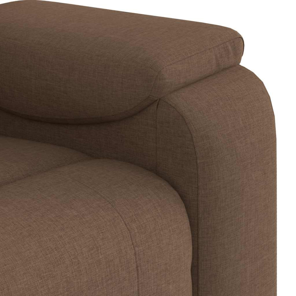 Produktbild för Massagefåtölj brun tyg