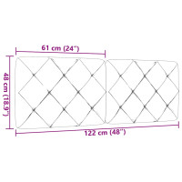 Produktbild för Dyna till huvudgavel mörkgrå 120 cm tyg