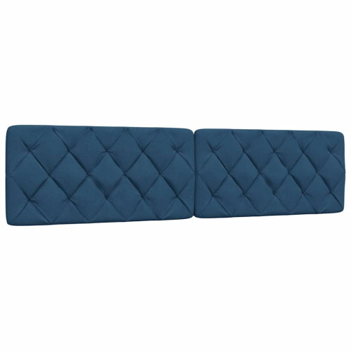 vidaXL Headboard Cushion Blue 200 cm Fabric