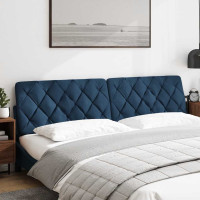 Produktbild för Headboard Cushion Blue 200 cm Fabric