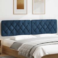 Produktbild för Headboard Cushion Blue 200 cm Fabric