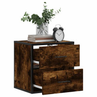Produktbild för Väggmonterade sängbord rökfärgad ek 40x31x39,5 cm