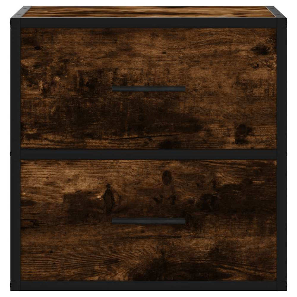 Produktbild för Väggmonterade sängbord rökfärgad ek 40x31x39,5 cm
