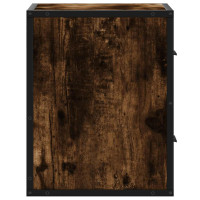 Produktbild för Väggmonterade sängbord rökfärgad ek 40x31x39,5 cm