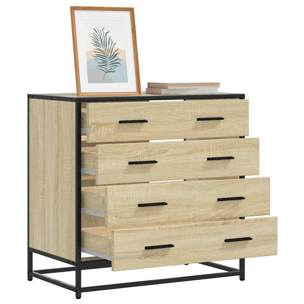Produktbild för Byrå sonoma-ek 70x41x70 cm konstruerat trä