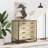 Produktbild för Byrå sonoma-ek 70x41x70 cm konstruerat trä