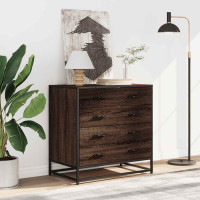 Produktbild för Byrå brun ek 70x41x70 cm konstruerat trä