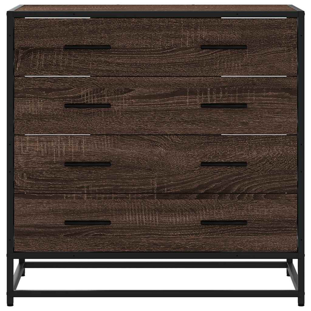 Produktbild för Byrå brun ek 70x41x70 cm konstruerat trä