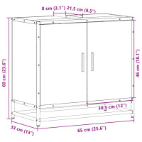 Produktbild för Tvättställsskåp brun ek 65x33x60 cm konstruerat trä