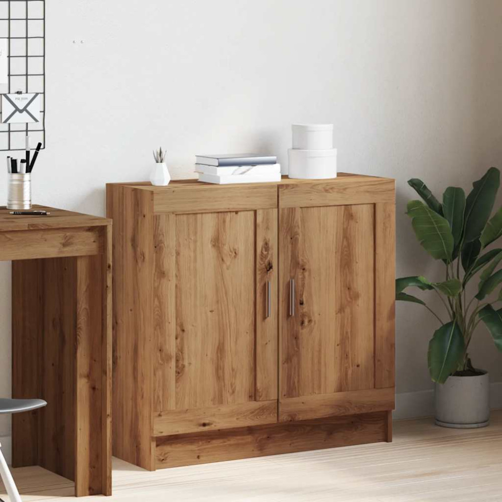 Produktbild för Bokhylla artisan ek 82,5x30,5x80 cm konstruerat trä