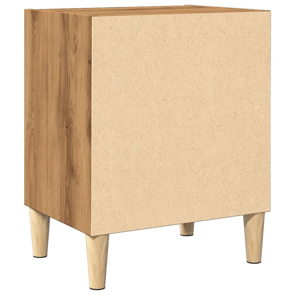 Produktbild för Sängbord 2 st artisan ek 40x30x50 cm konstruerat trä