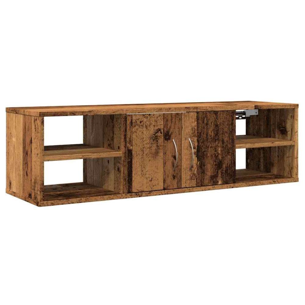 Produktbild för Väggskåp åldrat trä 101x30x29 cm konstruerat trä