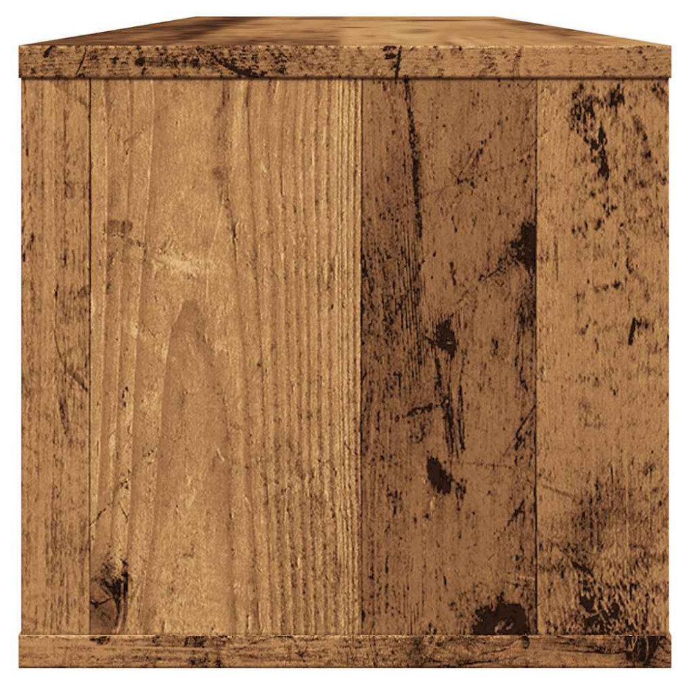 Produktbild för Väggskåp åldrat trä 101x30x29 cm konstruerat trä