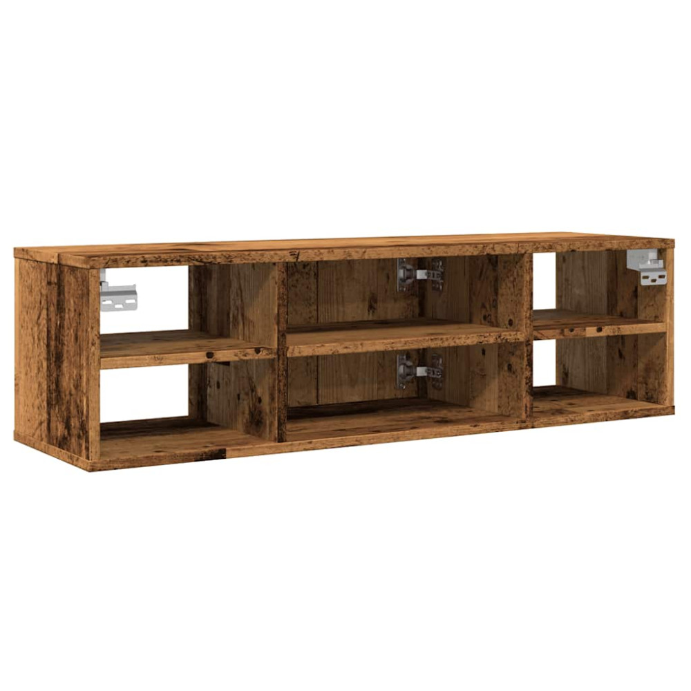 Produktbild för Väggskåp åldrat trä 101x30x29 cm konstruerat trä