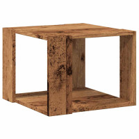 Produktbild för Soffbord åldrat trä 40x40x30 cm konstruerat trä