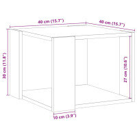 Produktbild för Soffbord åldrat trä 40x40x30 cm konstruerat trä
