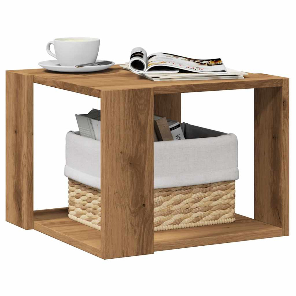 Produktbild för Soffbord artisan ek 40x40x30 cm konstruerat trä