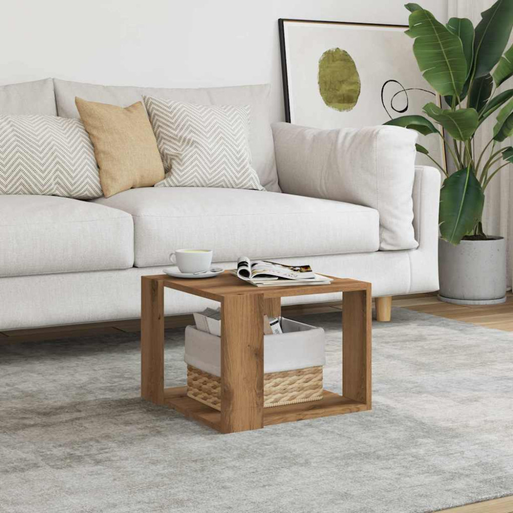 Produktbild för Soffbord artisan ek 40x40x30 cm konstruerat trä