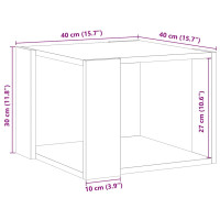 Produktbild för Soffbord artisan ek 40x40x30 cm konstruerat trä