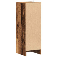 Produktbild för Skoskåp gammalt trä 32x35x92 cm konstruerat trä