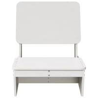 Produktbild för Trädgårdsstol vit 60x64x70,5 cm massiv furu