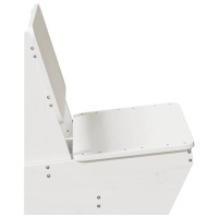 Produktbild för Trädgårdsstol vit 60x64x70,5 cm massiv furu
