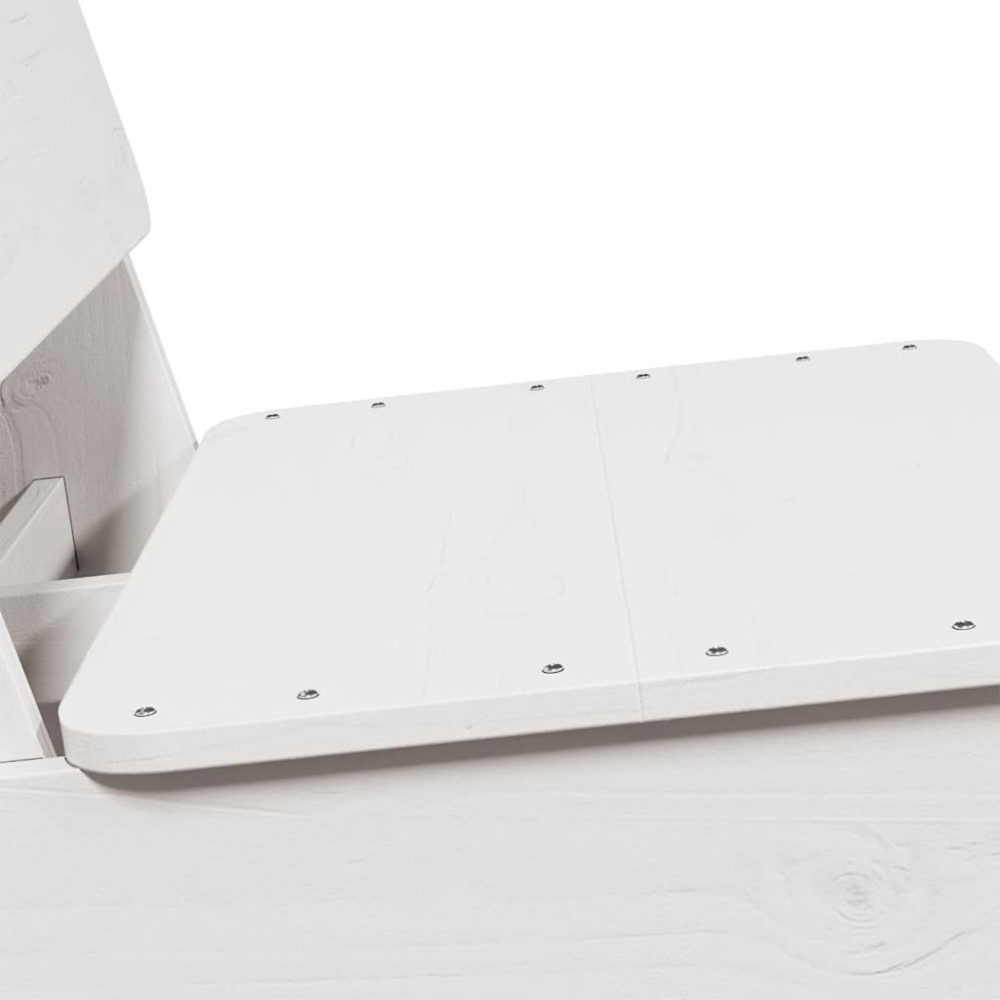 Produktbild för Trädgårdsstol vit 60x64x70,5 cm massiv furu