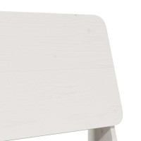 Produktbild för Trädgårdsstol vit 60x64x70,5 cm massiv furu