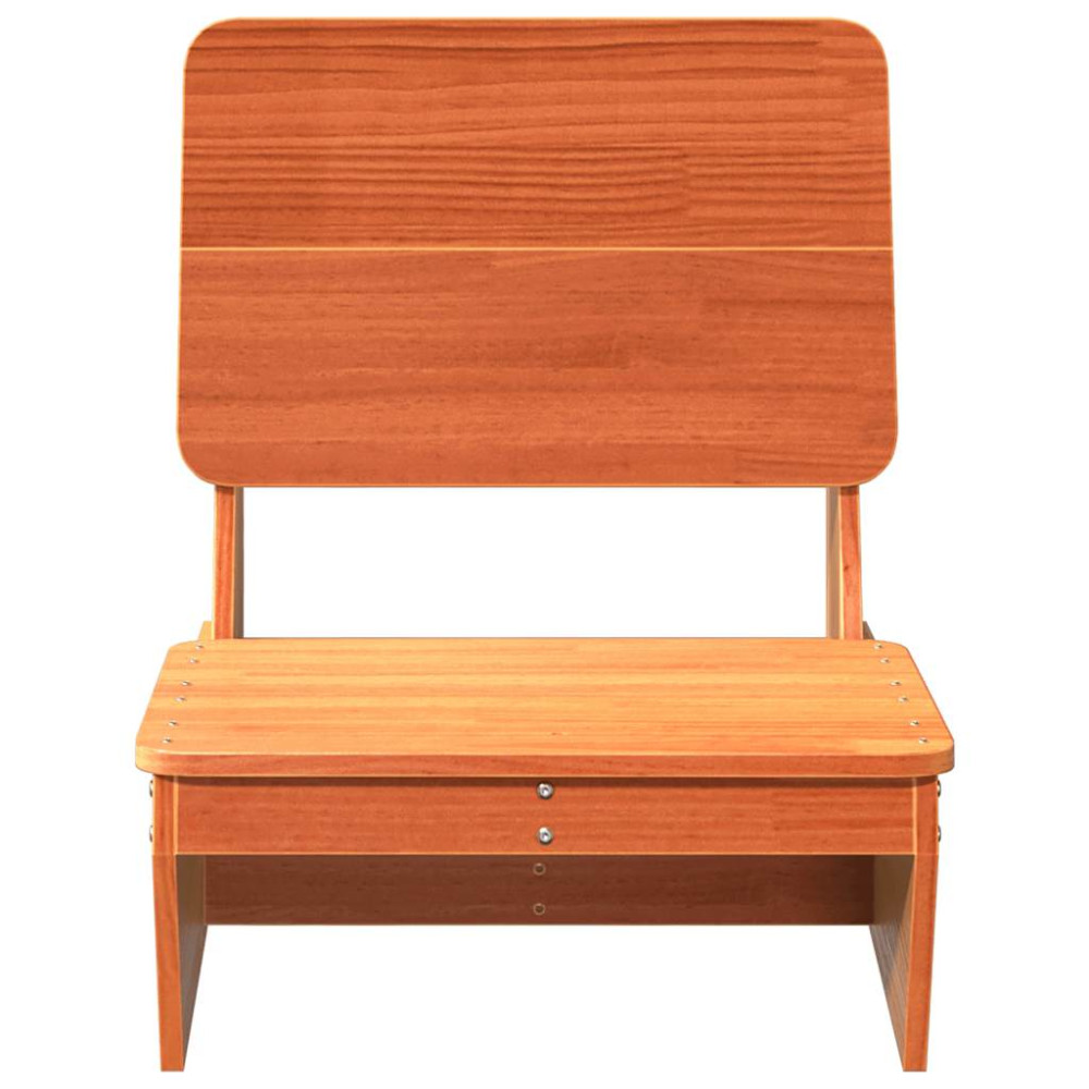 Produktbild för Trädgårdsstol vaxbrun 60x64x70,5 cm massiv furu